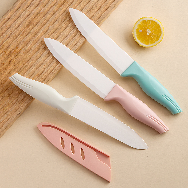 Factory direct sales of ceramic fruit knives, chef-specific knives, slicing knives, kitchen fruit peel knives, and wholesale ceramic gift knives details Picture