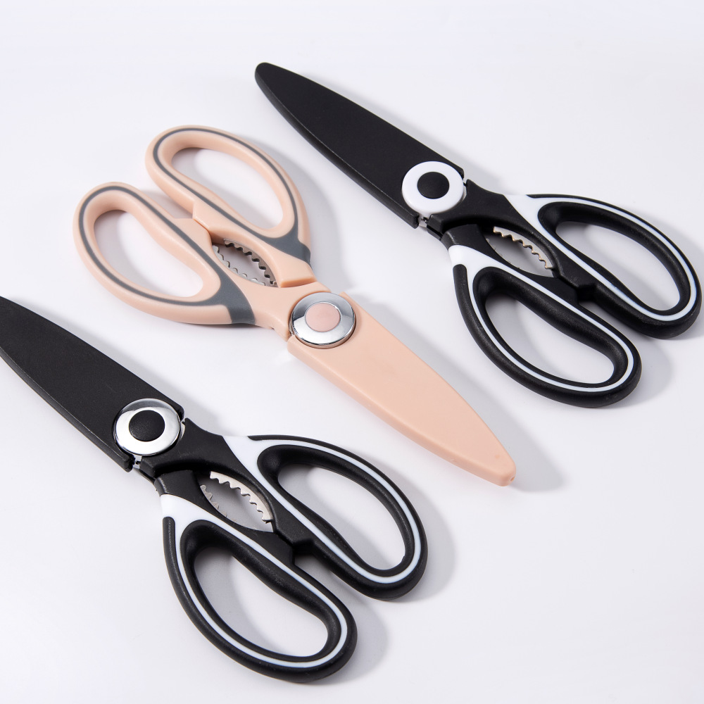 Factory direct supply of Panda Scissors, stainless steel kitchen chicken bone scissors, food scissors, sharp and multi-functional large household scissors details Picture