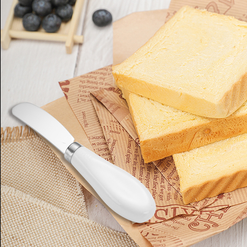 Cross-border stainless steel cheese knife, butter jam, cream bread spatula, ceramic handle, peanut butter and butter spreading spatula details Picture