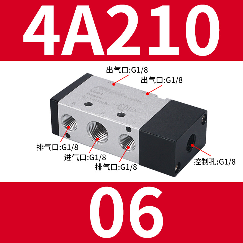 Pneumatic control valve, two-position five-way 4A210-08, three-way 3A110-06, 220, 230C, 410 undefined