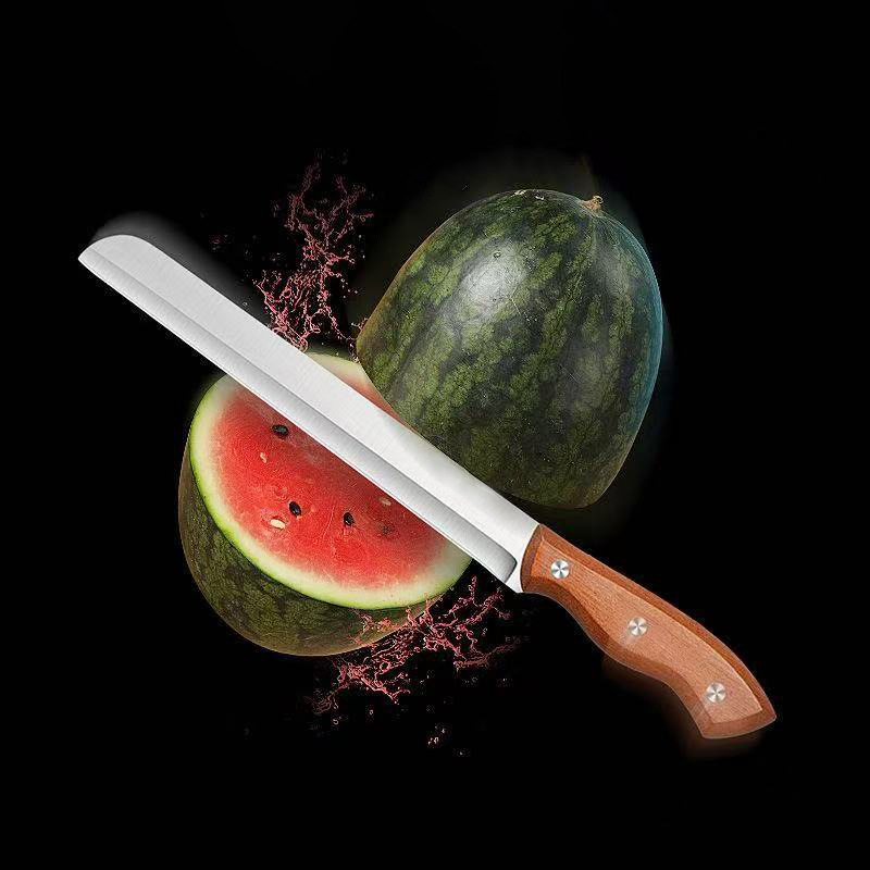 Stainless steel sharp fruit knife, household watermelon-cutting knife, commercial multi-functional large fruit knife and kitchen knife Specification drawing