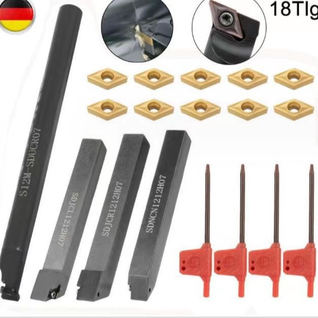 4-piece set with 10 blades: S12M-SDUCR07+SDJCR1212H07+SDJCL1212H07+SDNCN1212 full figure