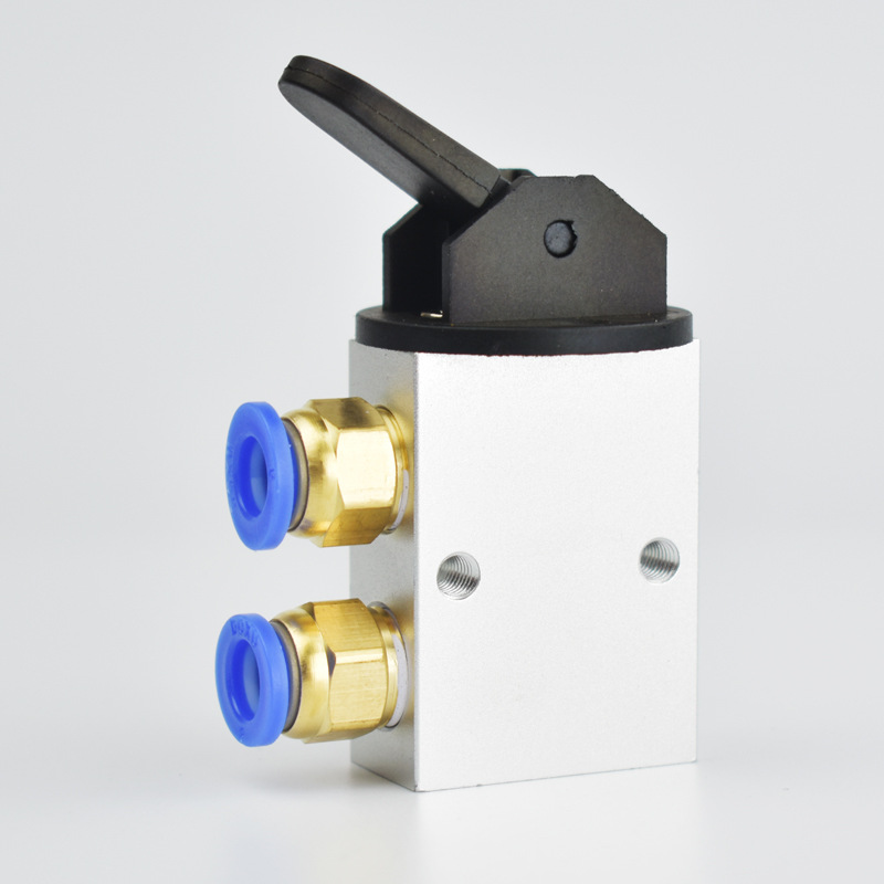 Mechanical valve S3HL-M5 0608 One in and one out manual lever type pneumatic control genuine JINEN details Picture