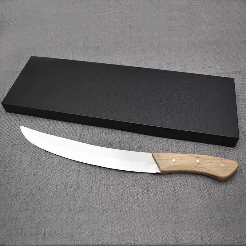Newly designed factory direct sales high-end stainless steel wooden handle Western cuisine wine opening knife Champagne knife Specification drawing