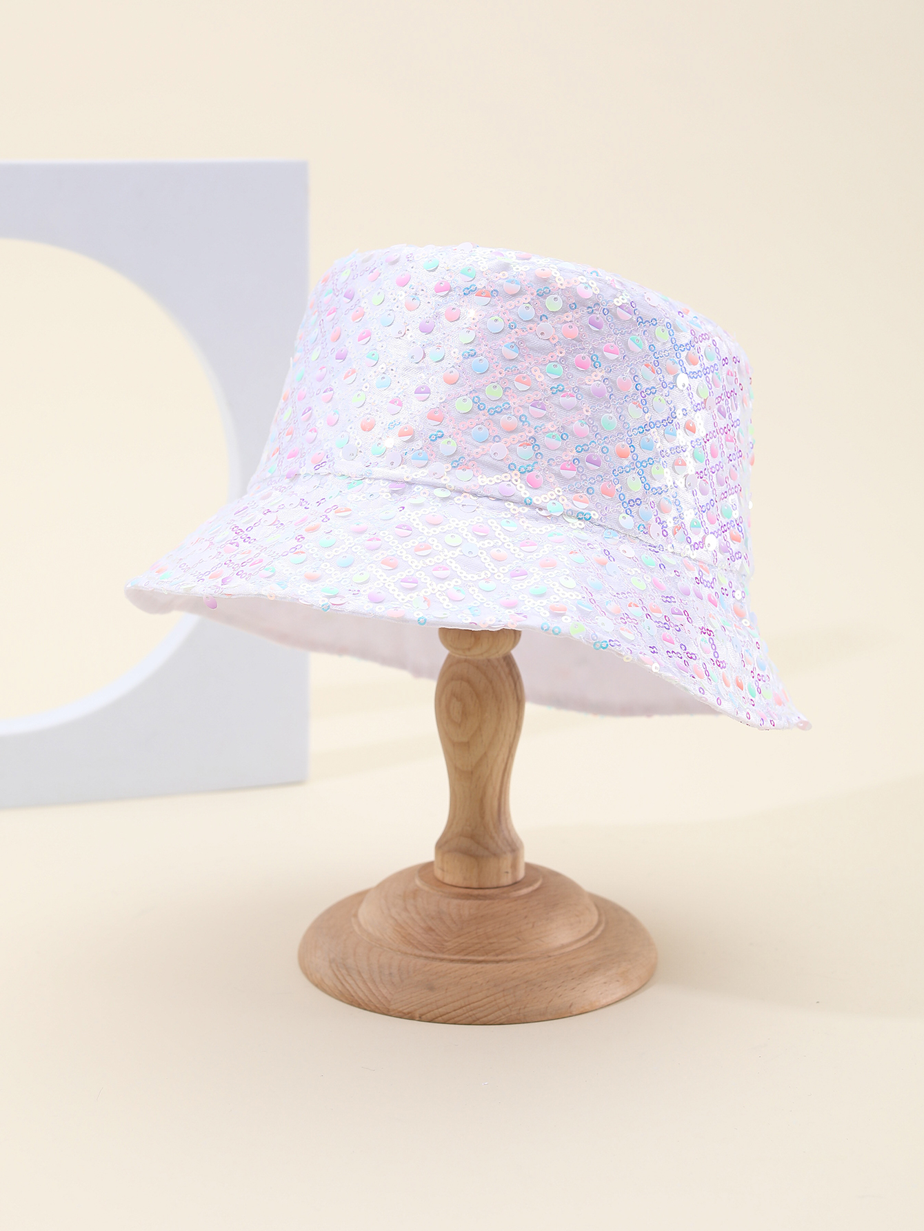 Spring and summer cross-border European and American bestsellers, polt-dot cross irregular sequined fisherman hats, fashionable and versatile, travel sun protection and sunshade foldable basin hats, export adult hats, all size 58CM details Picture