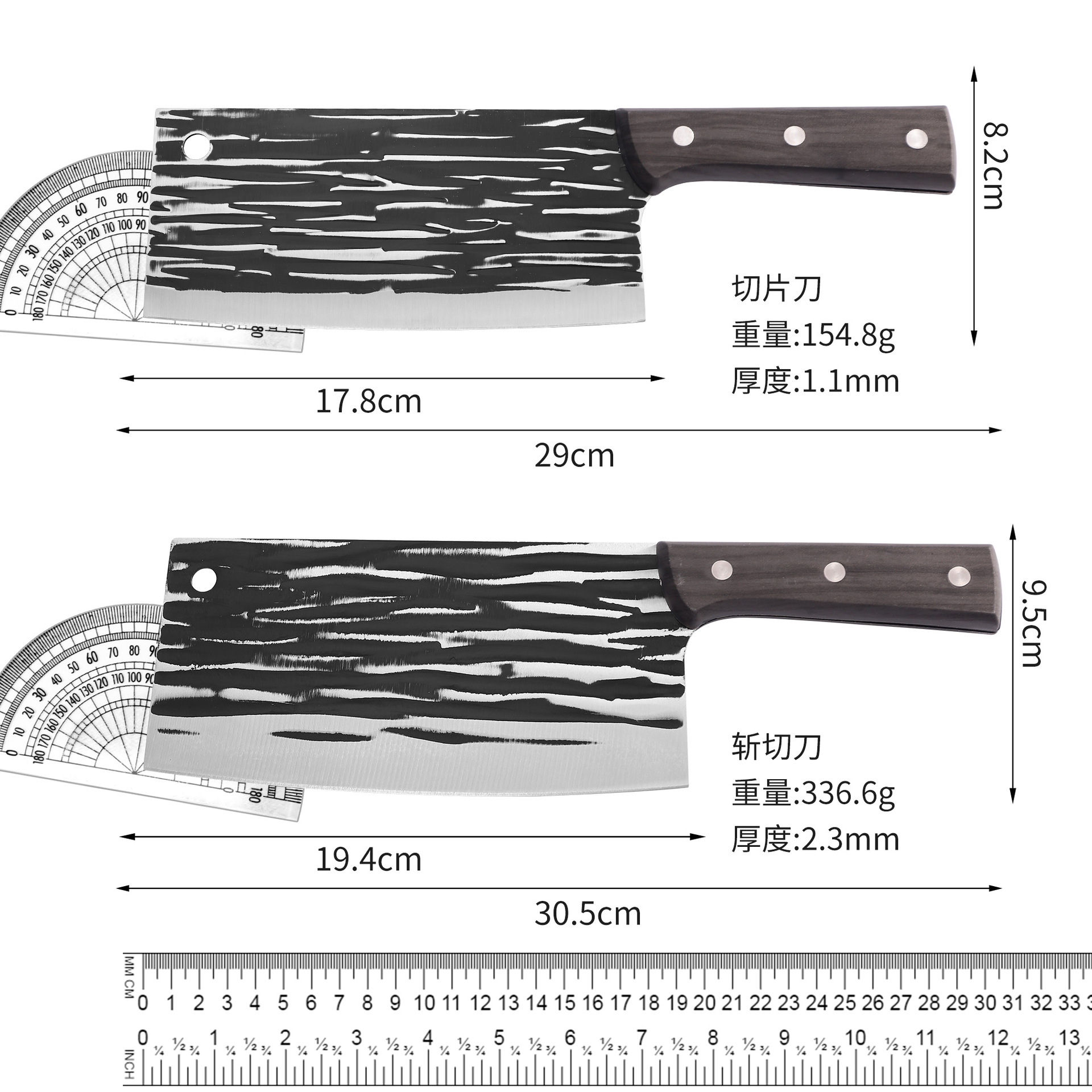 "Running around the world stainless steel forging household kitchen knife, sharp cutting knife, slicing knife, street stall kitchen knife, cutting dual-purpose knife. Application Scenario