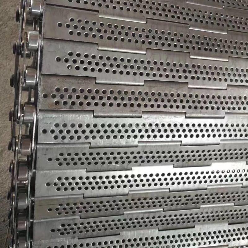 The manufacturer supplies stainless steel perforated chain plates for industrial transmission, stainless steel conveyor plates, chain side guide wheels, drag wheels and chain plates Specification drawing