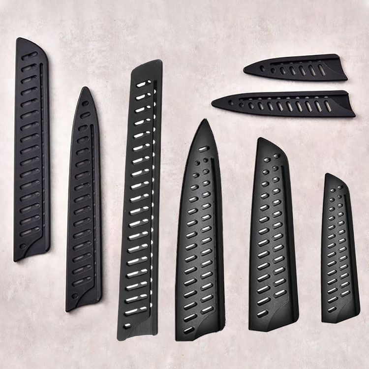 Youdaoplaceholder0 Edges Guards black plastic knife sheaths available in various sizes for chef Knives and fruit knives full figure