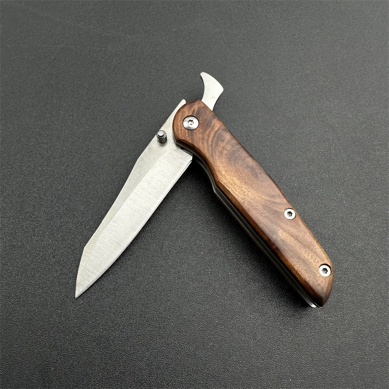 Stainless steel folding knife, sharp and high-hardness folding knife, outdoor portable multi-functional knife, bottle opener knife, fruit knife full figure