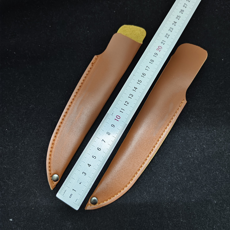 General-purpose knife sleeve manufacturer wholesale PU leather sleeves, knife sheaths, hand-held knife protection covers, portable leather sheaths, outdoor medium-sized knife cases full figure