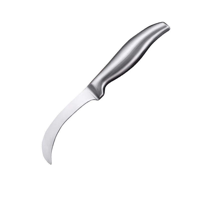 Stainless steel fruit knife, pineapple knife, integrated banana, multi-functional fruit and leek knife, fruit store household peeling curved knife Item Picture