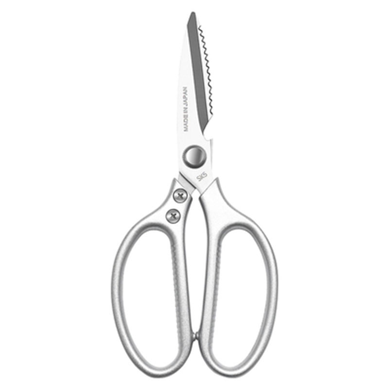 Multi-functional SK5 serrated scissors, stainless steel chicken bone scissors, household aluminum alloy kitchen seafood 2-in-1 scissors, 4th generation Item Picture