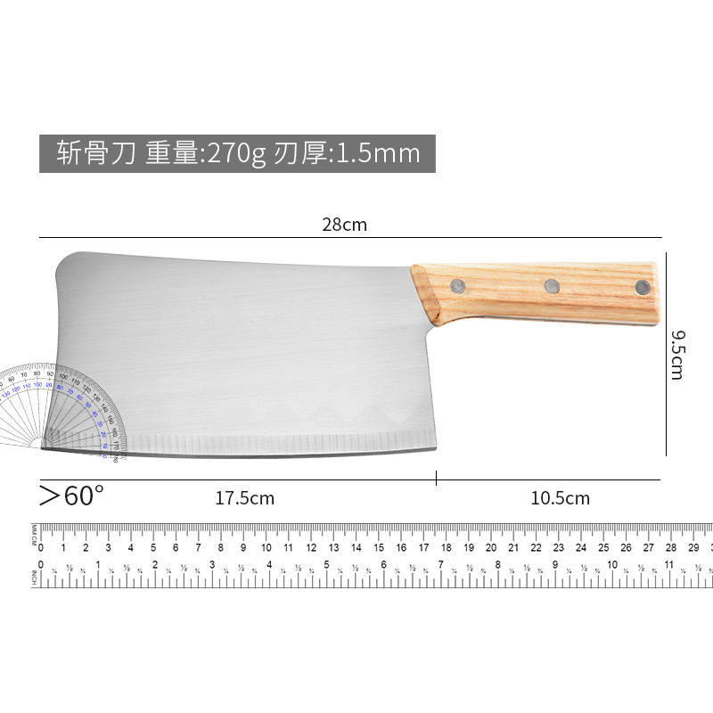 Thickened bone-cutting and pig bone-cutting knife, household knife, sharp kitchen knife, dual-purpose knife for chopping and cutting, stainless steel kitchen knife Application Scenario
