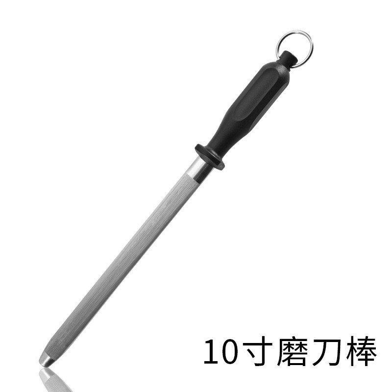 Butcher's hand-held kitchen knife, chef's knife, fine-grained sharpening stick, commercial high-density high-carbon steel sharpening flat knife stop stick Item Picture