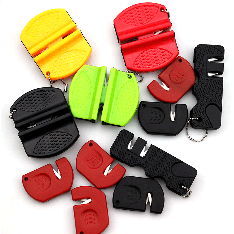 Mini knife sharpener, gift small tools, tungsten steel ceramic fruit knife sharpener, household portable whetstone full figure