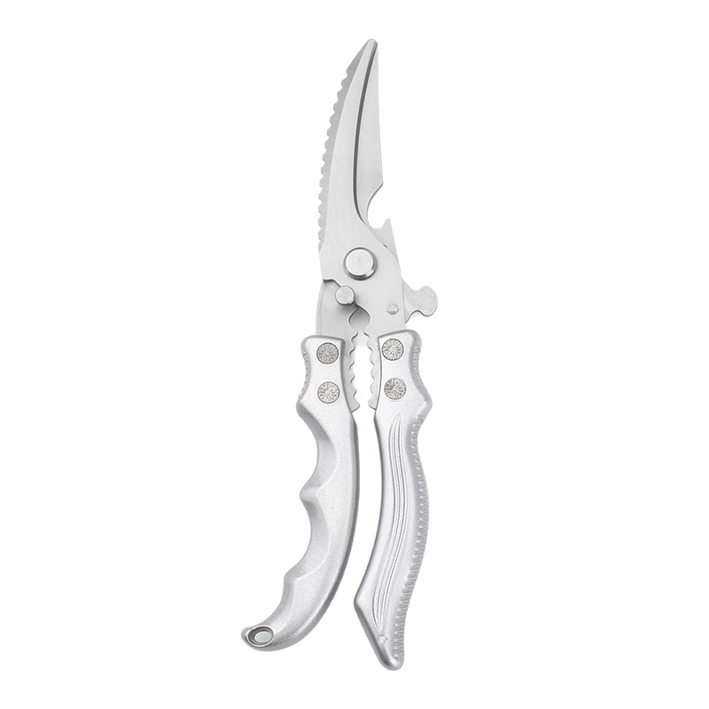 Wholesale stainless steel scissors, multi-functional kitchen, household food scissors, fish-killing scissors, barbecue scissors, powerful chicken bone scissors, sharp Item Picture
