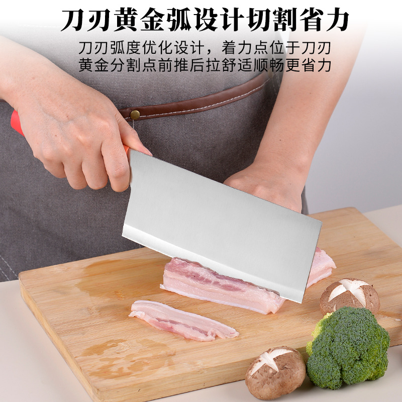 Fruit knife and kitchen knife set, household stainless steel vegetable, meat and slice knives, side food and chef knives, complete set of knife wholesale Specification drawing