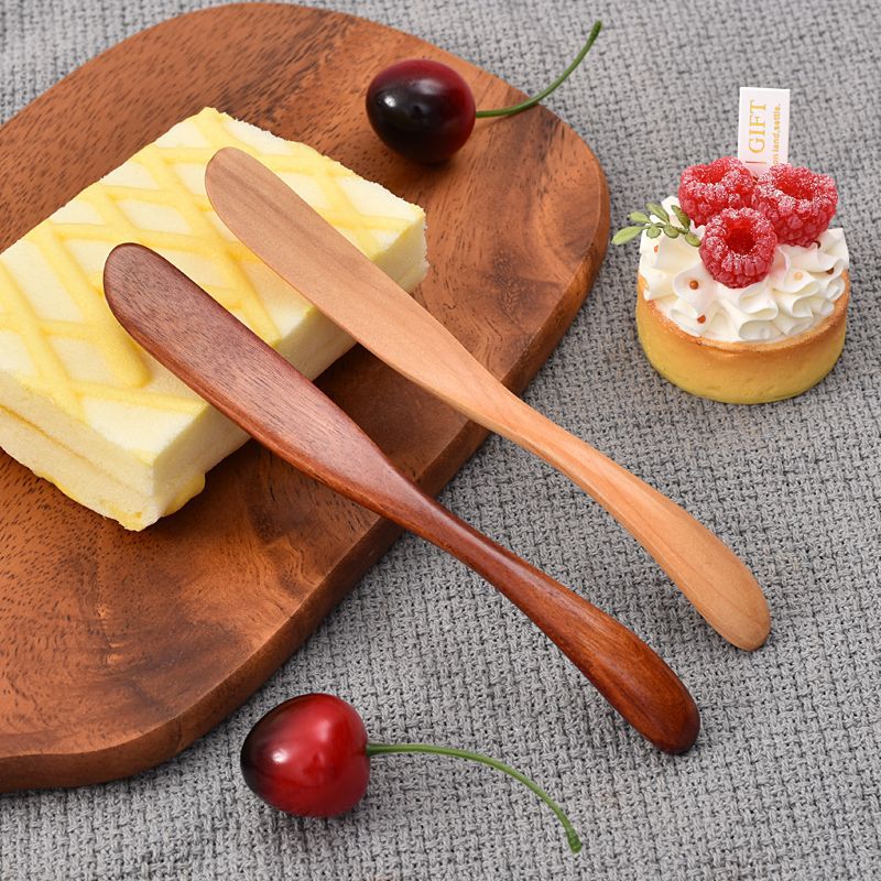 Wholesale of Japanese butter knives, mini butter knives, bread cream cheese jam spatulas, baking tools, facial masks, and wooden knives Specification drawing