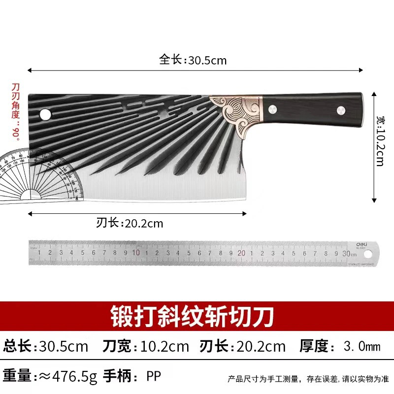 Yangjiang street stall knives, travel around the world kitchen knives, hand-forged, chopping and cutting dual-purpose knives, sharp and durable for cutting bones, meat cutting knives factory details Picture