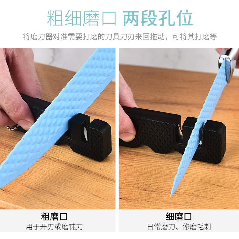 Cross-border exclusive knife sharpener, mini portable knife sharpener stand, kitchen household fruit knife, whetstone Application Scenario