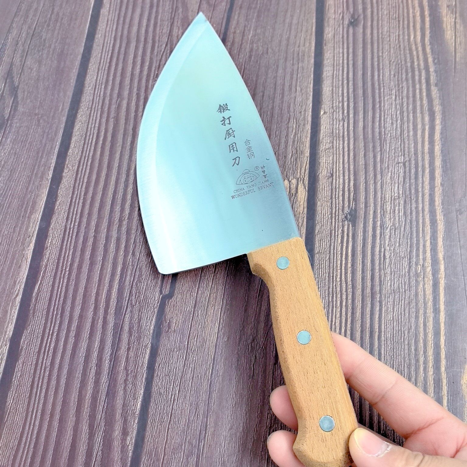 No. 2 Maodao Miao Guanjia hand-forged slaughterhouse knife, special knife for slaughtering pigs, professional meat cutting and splitting knife manufacturer direct sales details Picture
