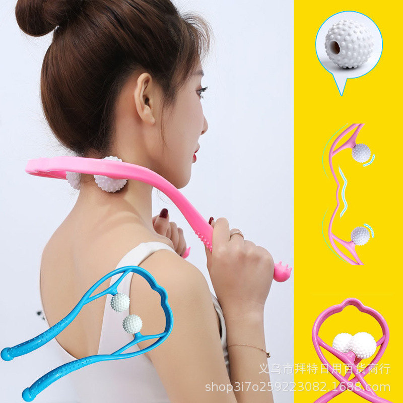 Creative new manual cervical and neck massager, a full-body massage massager for office workers to relieve fatigue Specification drawing