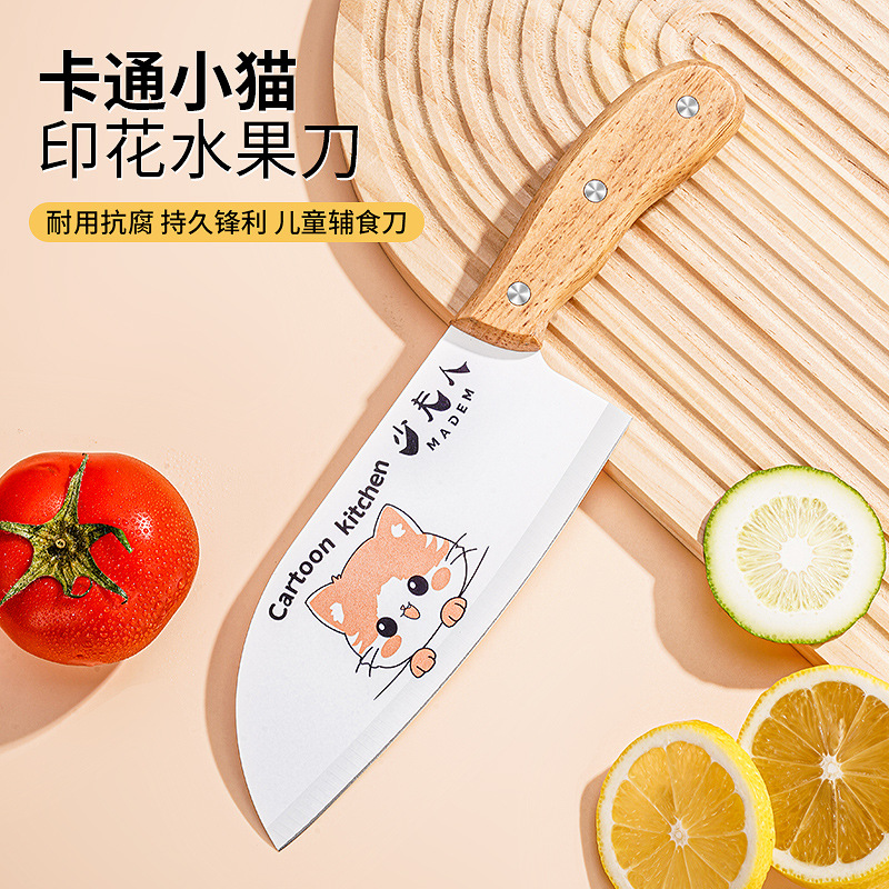 New mini household sharp slicing knife, special kitchen knife, stainless steel fruit knife, outdoor portable baby food small knife Application Scenario