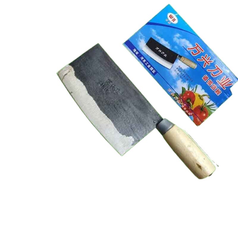 Factory direct sales of Linyi small black kitchen knives for meat cutting, forging, old-fashioned kitchen knives for garlic cutting and ginger shaving, household wooden handle small black knives Item Picture