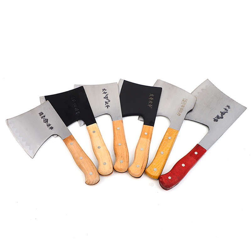 Metal-forged kitchen knives, bone-chopping knives, axes, handcrafted kitchenware, kitchen knives, bone-chopping knives, heavier and thickened axes, sheep bone axes, heavy types Application Scenario
