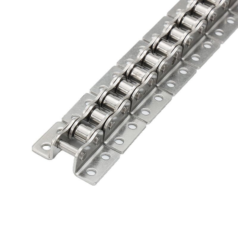 Single-row standard curved plate chain, 304 stainless steel single and double side single-hole plate chain, double-pitch conveyor chain Item Picture