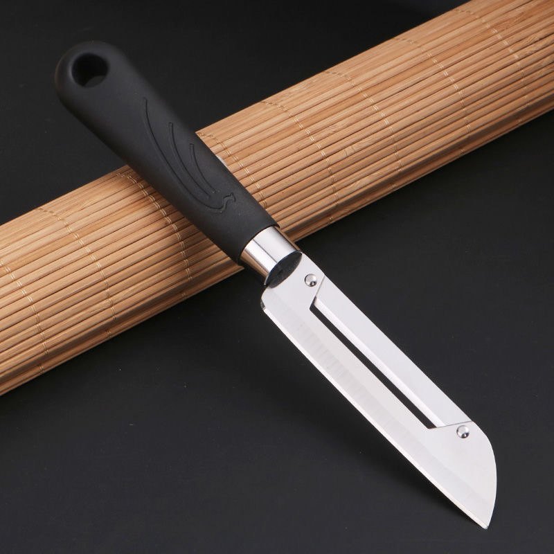 Kitchen household black-handled dual-purpose peeler, creative and practical stainless steel peeler, fruit peeler Application Scenario