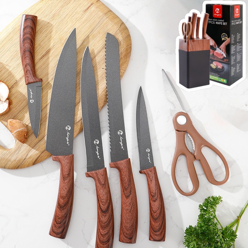 A complete set of kitchenware, a set of kitchen knife sets, a combination of household stainless steel kitchen knives and knives, a set for kitchen use full figure