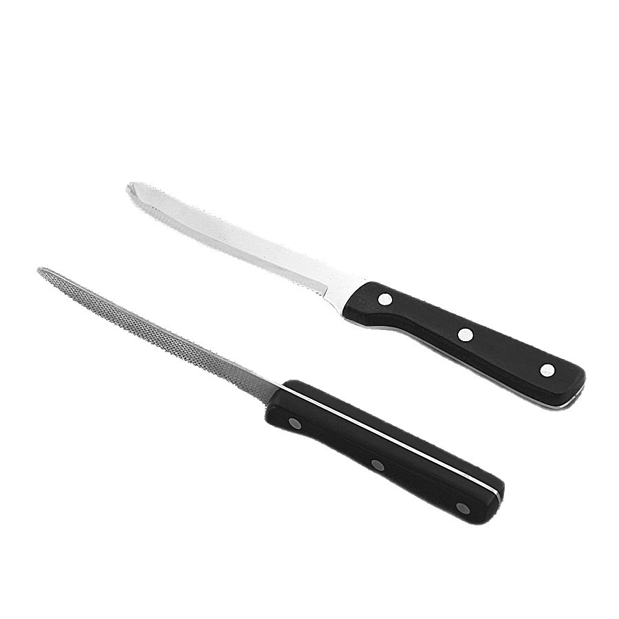 POM handle anti-slip handle bake-handled steak knife PP handle steak knife stainless steel serrated Western steak knife Item Picture