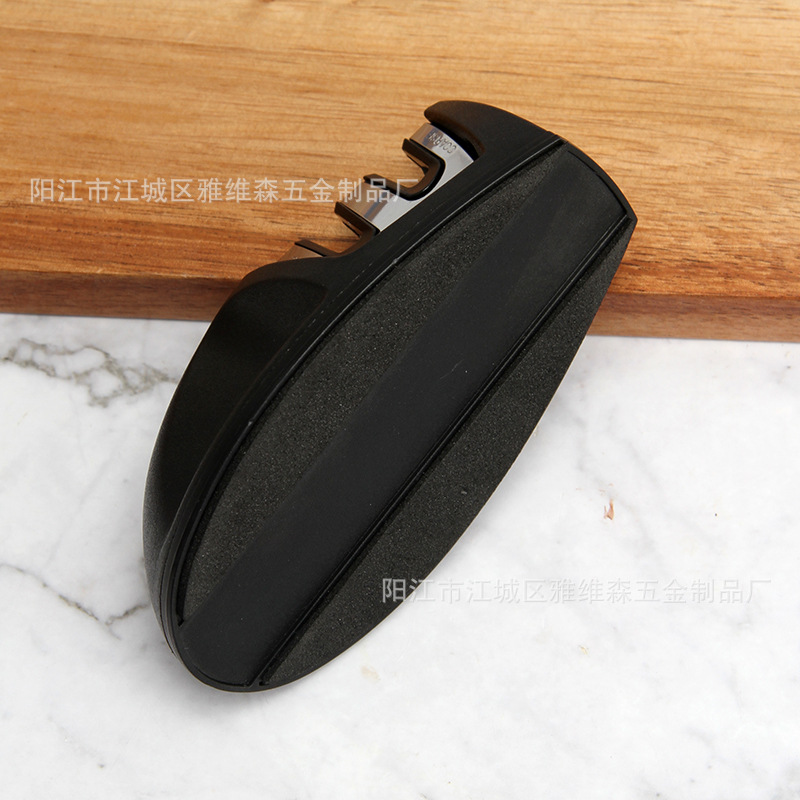 Mouse tungsten steel ceramic knife sharpener, home quick two-piece mini portable knife sharpener, simple stone sharpener Specification drawing