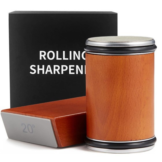 Rolling Knife Sharpener stone rolling shaft tungsten steel two-angle cylindrical set full figure