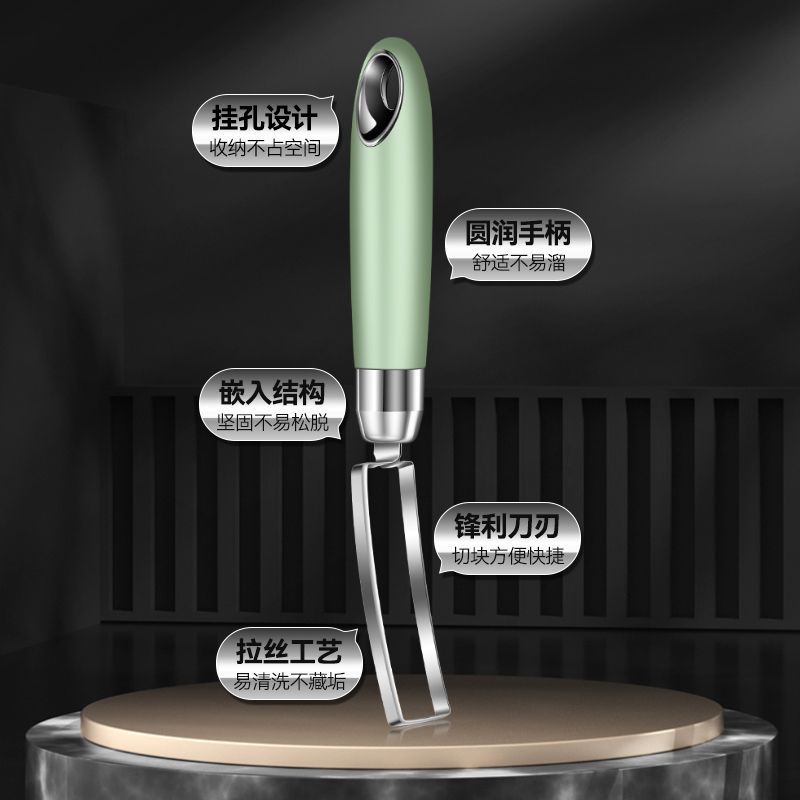 Factory wholesale watermelon slicing magic tool 304 stainless steel watermelon slicing magic tool, special tool for dicing and cutting, fruit pulp and fruit Specification drawing