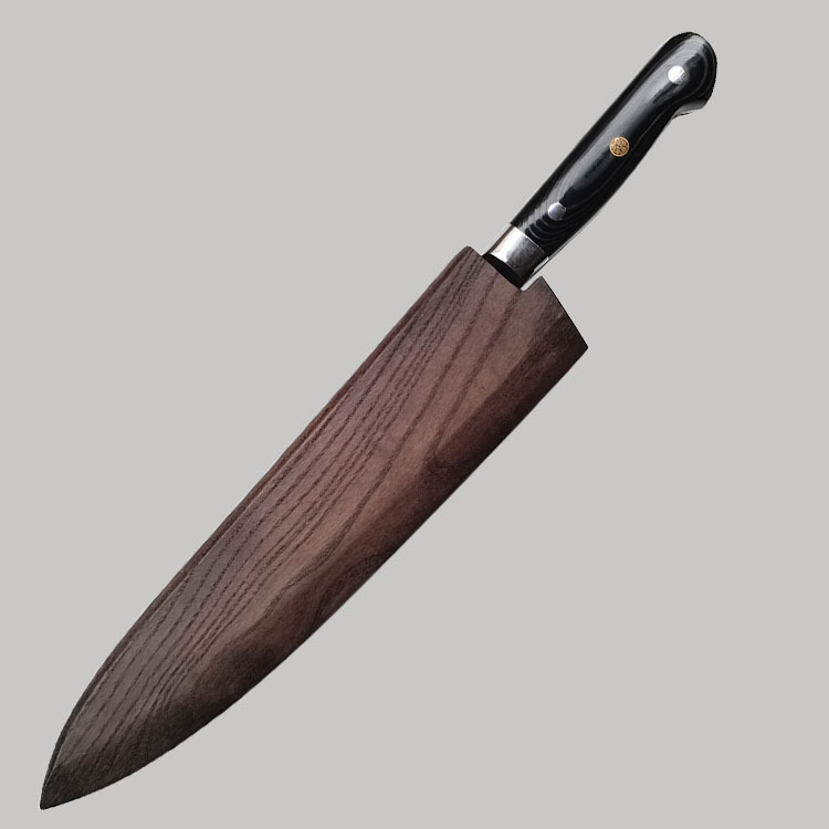 wooden saya knife sheath Japanese chef knife, cowhide knife, willow blade, exit knife, Santoku knife, wooden knife sheath Specification drawing