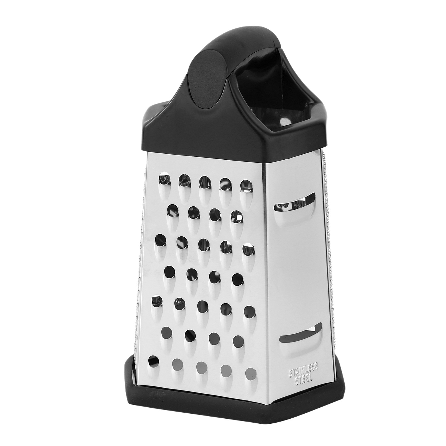 Stainless steel luxury handle 8-inch and 9-inch six-sided grater and peeler with base box, multi-purpose vegetable and fruit grater Item Picture
