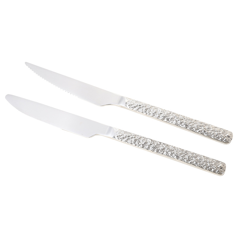420 Steak knife, a thickened stainless steel steak and cooked food knife for home use, is a cross-border high-hardness special Western cuisine knife Item Picture