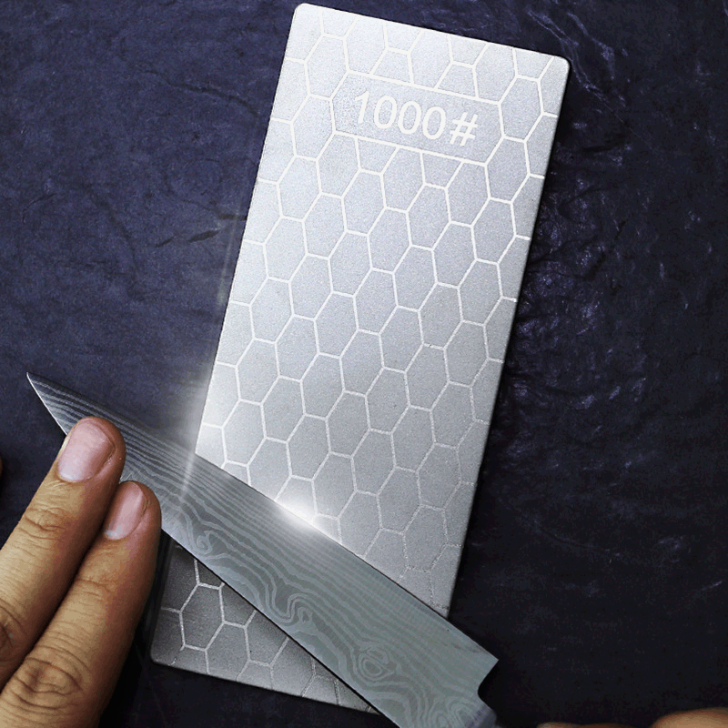 Kitchen diamond knife sharpener, single-sided diamond grinding stone, honeycomb type household manual scissors sharpener, kitchen tool Specification drawing