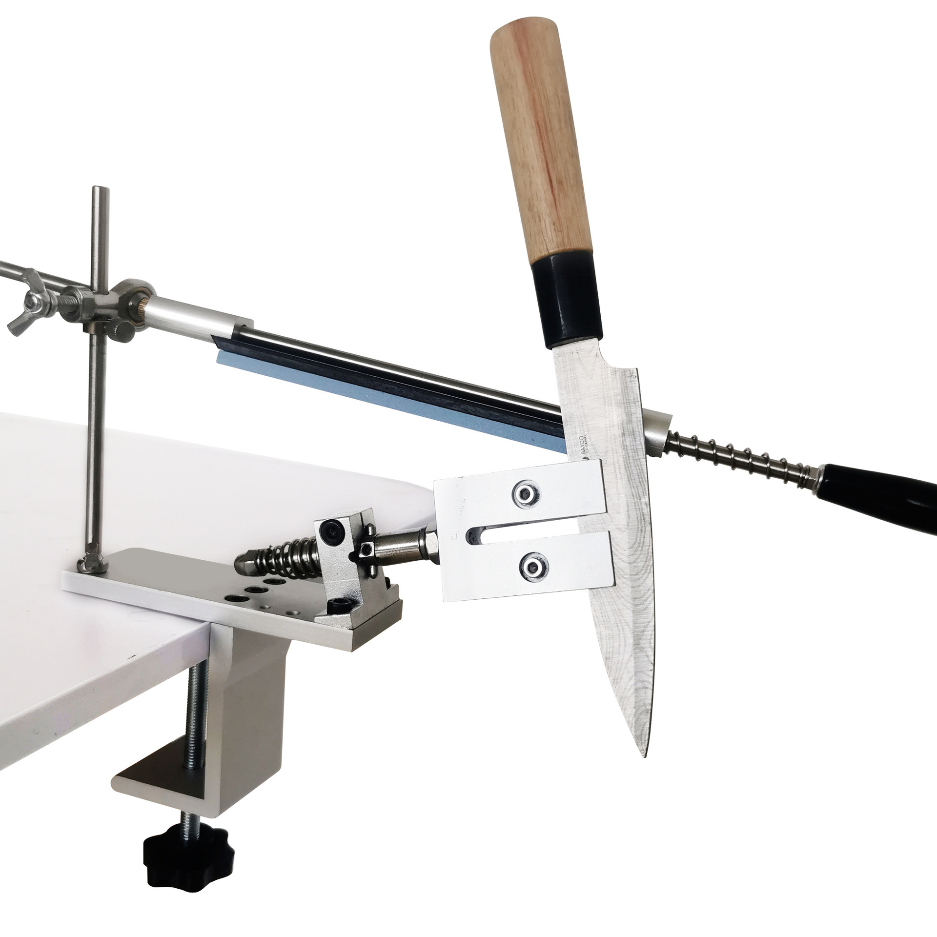 K10 Cross-border bestseller fixed-angle knife sharpener, AliExpress best-selling aluminum alloy knife sharpener 360-degree flip 2023 new Specification drawing
