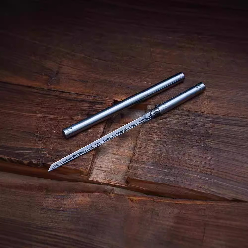 Fruit knife, King Mini stick, portable hand-held meat knife, household one-piece tea knife, camping sharp straight knife Specification drawing