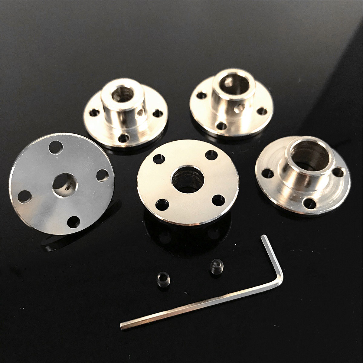 Flange coupling rigid flange plate flange 3/4/5/6/8/10/11/12mm coupling guide shaft support Specification drawing