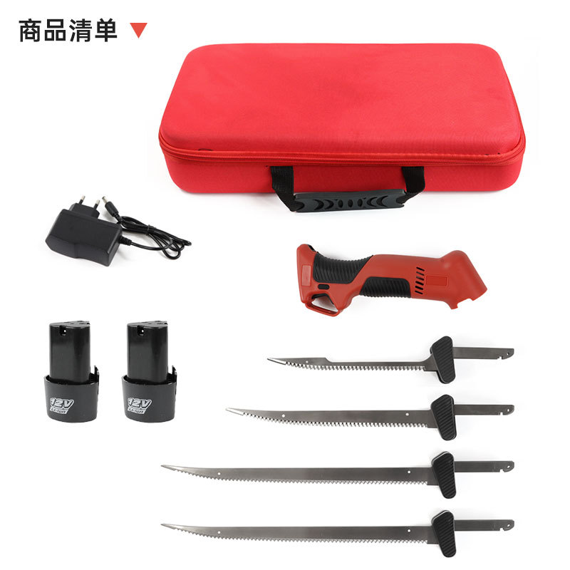 Cross-border wireless electric kitchen knife for cutting fish slices, bread and frozen meat, rechargeable lithium battery fish knife for outdoor use Application Scenario