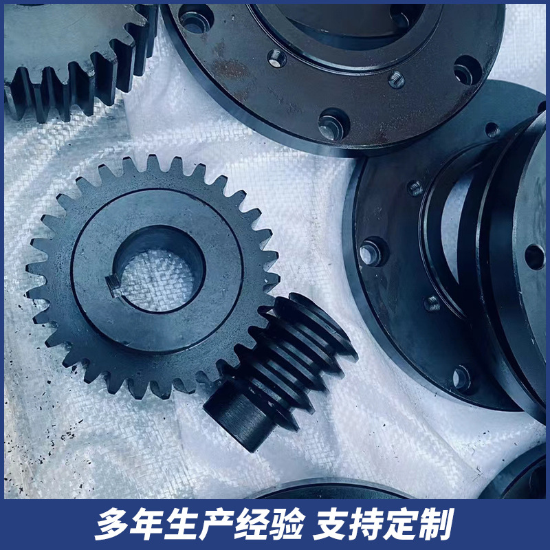 Uncoiling machine parts, turbine worm DC gear motor parts, large transmission ratio helical gear turbine matching worm details Picture