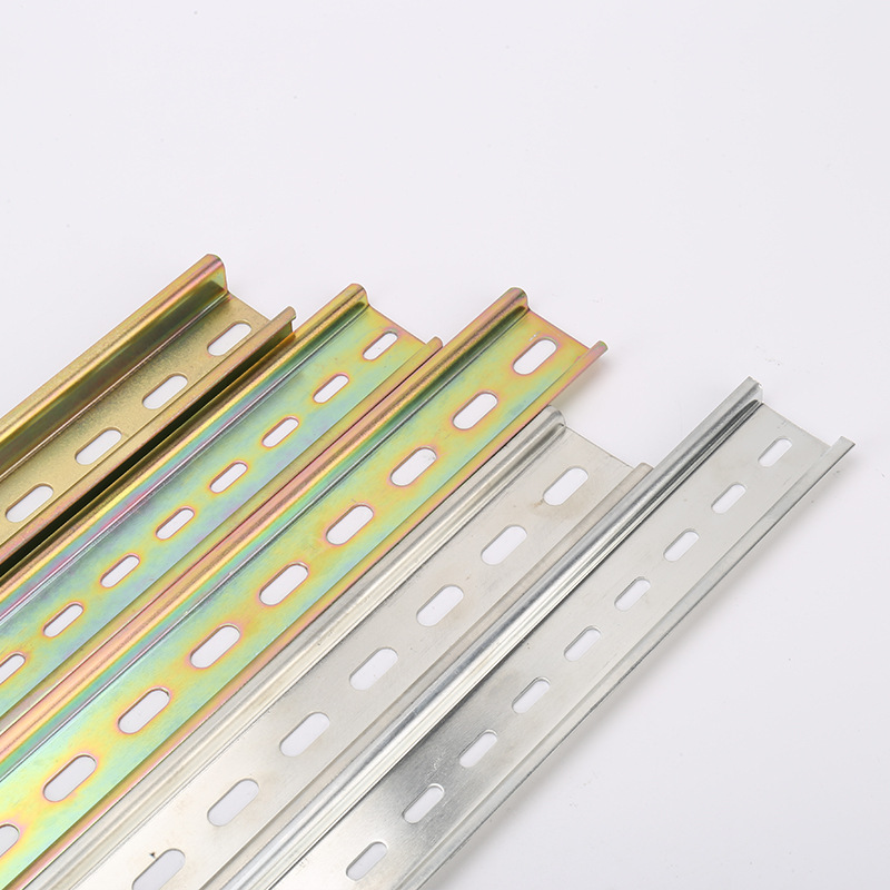 C45 installation guide rail iron guide rail series air switch contactor track galvanized guide rail installation plate U-shaped clamp rail Specification drawing