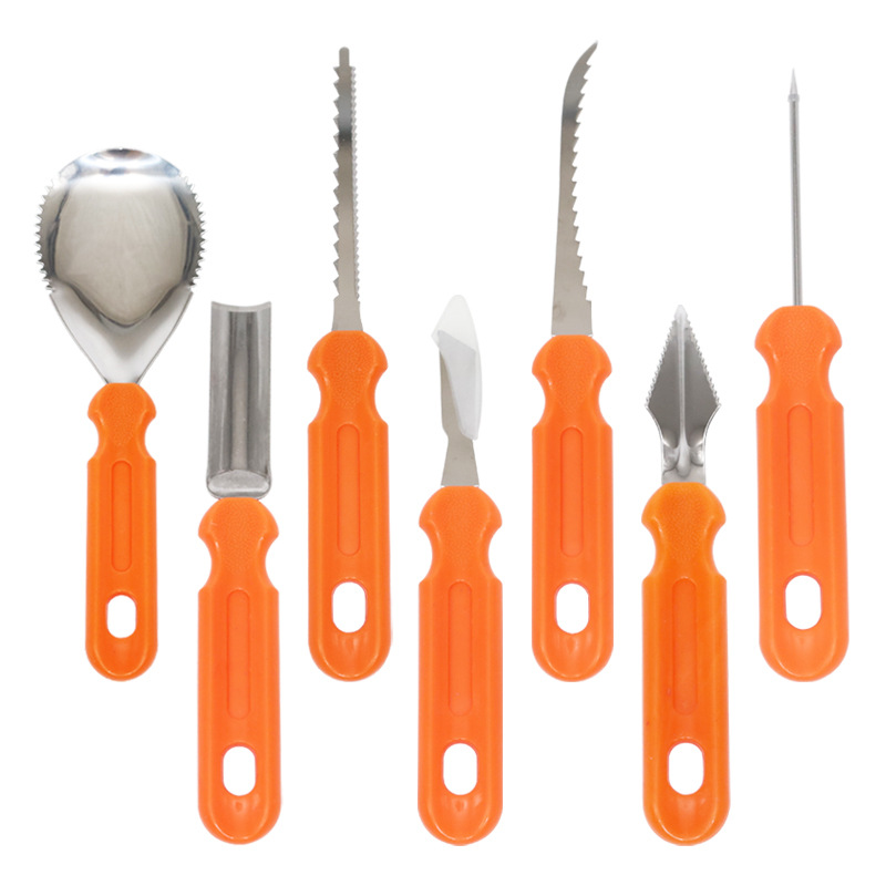 Halloween Pumpkin knife carving set, stainless steel carving knife, fruit and vegetable carving tools, hand carving tools Item Picture
