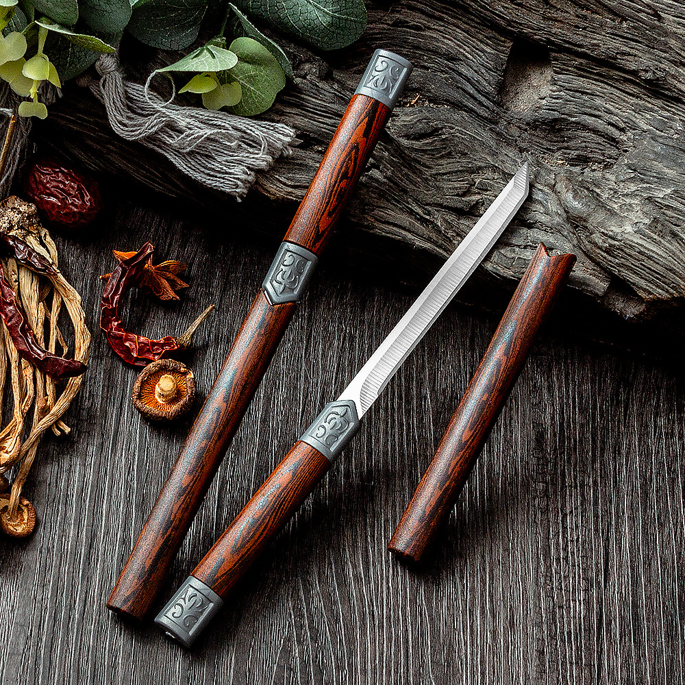 Stainless steel fruit knife, outdoor camping knife, express delivery folding knife, household fruit knife, M390 small combat boat peeling knife details Picture