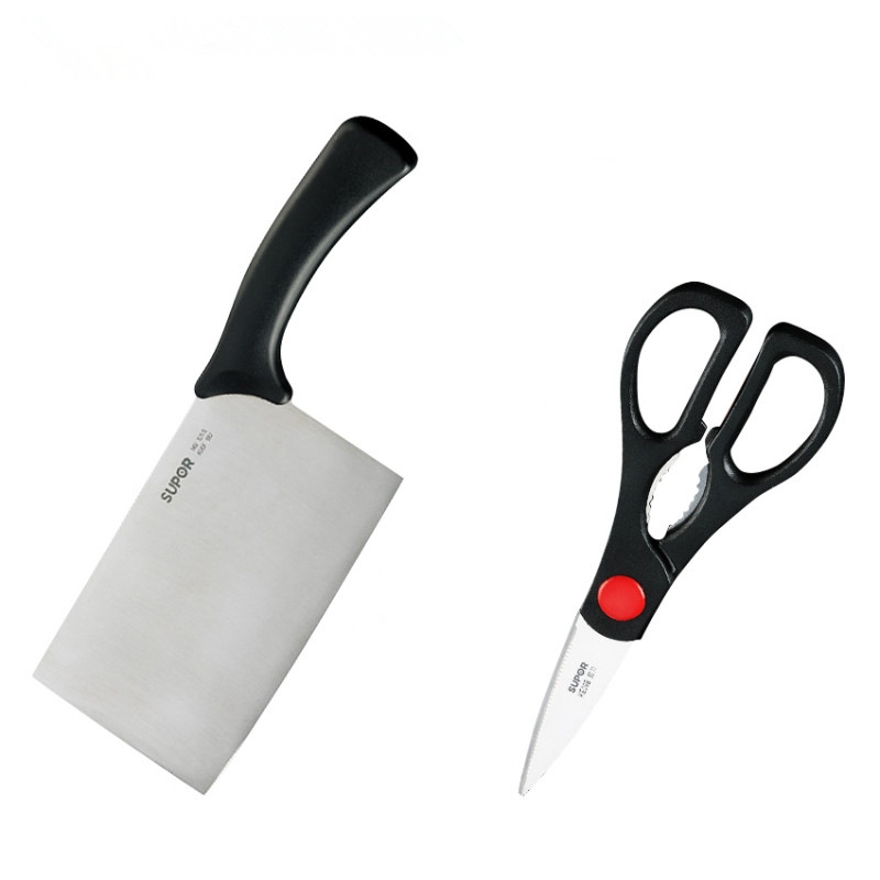 Supor Knife Four-piece set, slicing knife, multi-purpose scissors, household kitchen knife for cutting vegetables, stainless steel TK1610Q Item Picture
