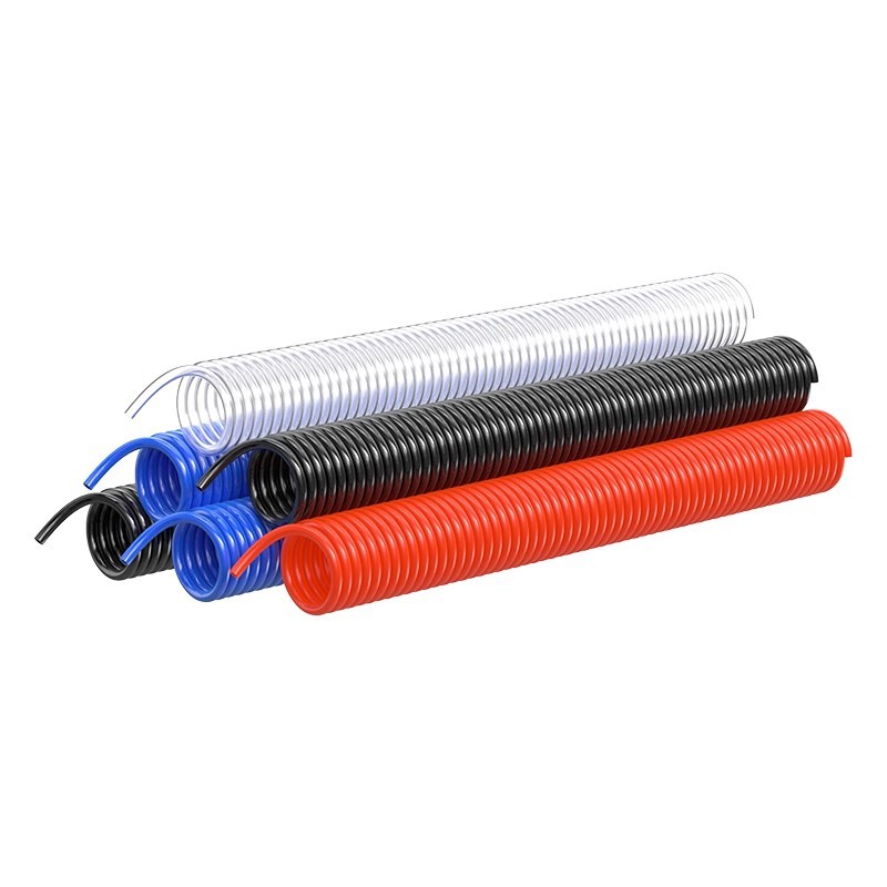 Pneumatic PU spring tube 8*5 red air compressor spiral air pipe telescopic hose pu spring tube, large quantity Item Picture